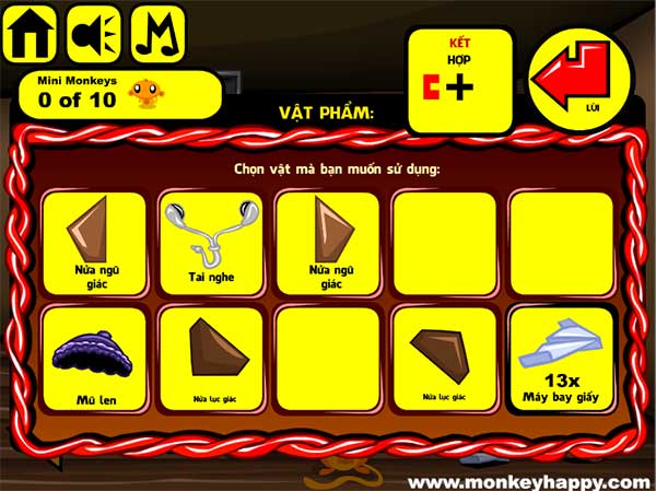 Các vật đã thu được