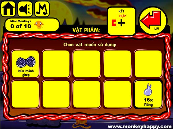 Các vật đã thu được