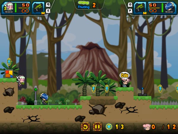 Điều khiển 2 nhân vật thật khéo léo