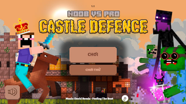 Chơi game Noob vs Pro phòng thủ - GameVui
