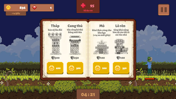 Dùng vàng để xây dựng tháp canh, tường thành, lò rèn...