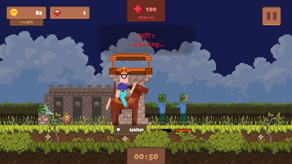 Tháp cung bắn tên để tiêu diệt Zombie