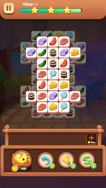 Nhanh chóng tìm và ghép 3 ô vật phẩm giống và liền nhau