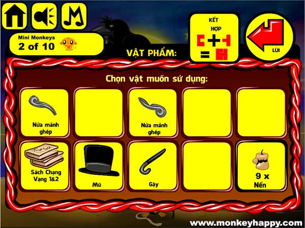 Các vật đã thu được