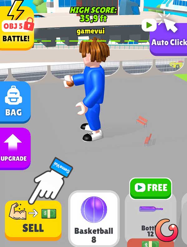 Ấn Sell để bán số lần nâng tạ