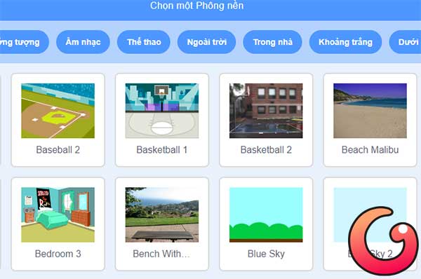 Chọn nền cho sân khấu
