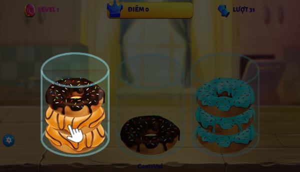 Chơi game Sắp xếp bánh Donut - GameVui
