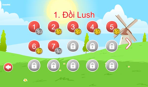 Rất nhiều level cấp độ để thử thách người chơi