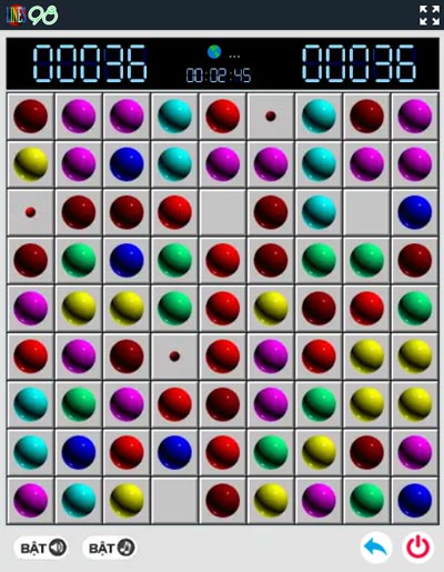 Nếu không xếp bóng Line 98 hợp lý thì ván game sẽ kết thúc