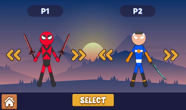 Lựa chọn nhân vật trong chế độ 2 người