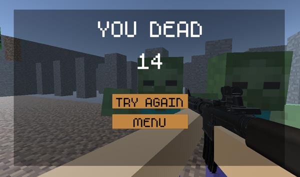 Kết thách kết thúc khi bạn hết sạch đạn hoặc máu