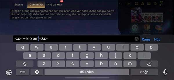 Viết chữ xanh Liên Quân