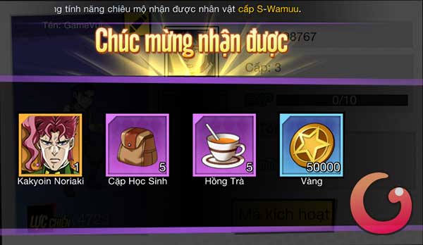 Chúc mừng nhận được