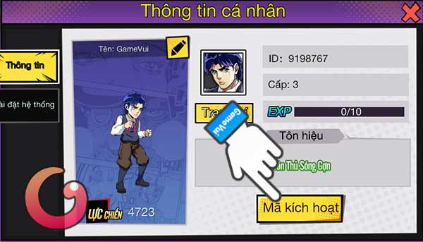 Chọn Mã kích hoạt