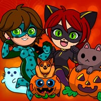 Tô màu Chibi Halloween