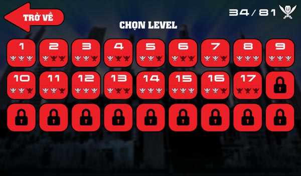 Chọn cấp độ thử thách