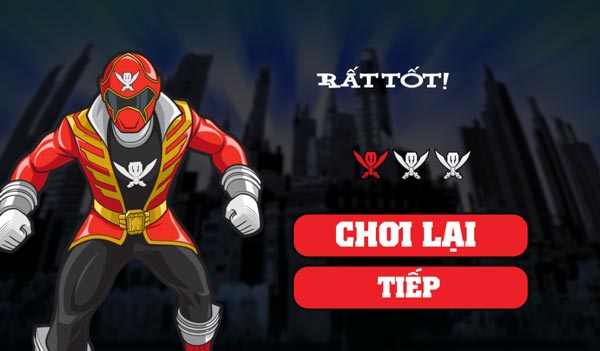 Hoàn thành level Power Rangers