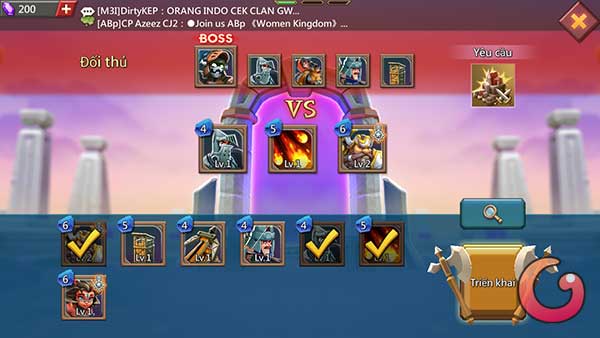 Sử dung thẻ ra trận