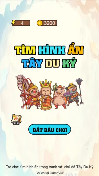 Chơi game Tìm hình ẩn Tây Du Ký - GameVui