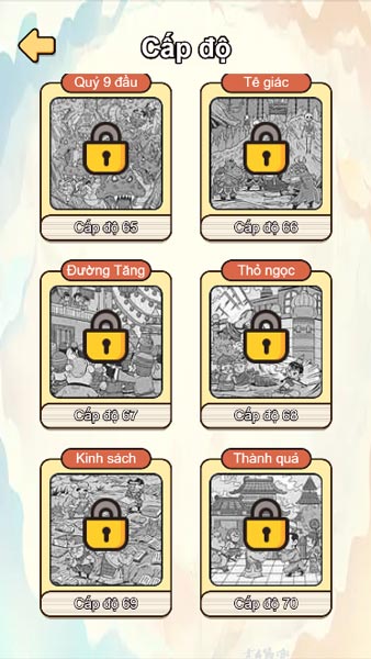 Có tất cả 70 cấp độ Tây Du Ký