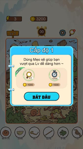 Phần thưởng mỗi cấp độ