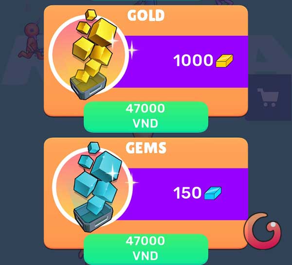 Nạp tiền mua vàng