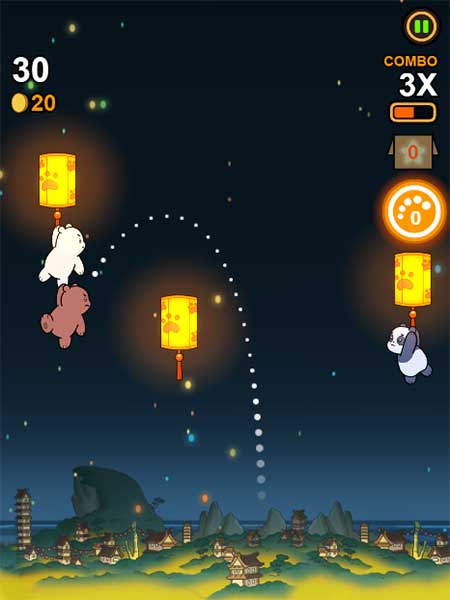 Hãy nhảy sang để bám vào đèn trời