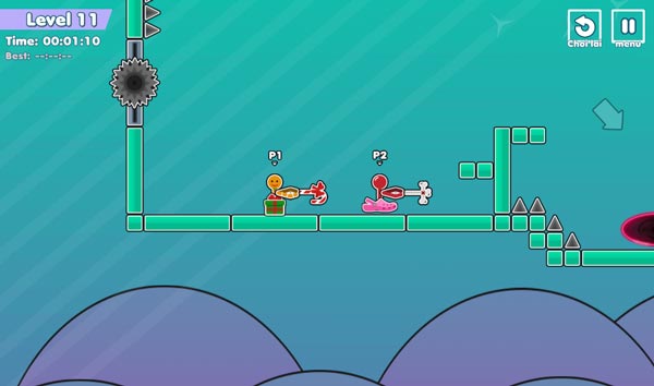 Điều khiển 2 nhân vật thật khéo léo