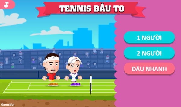 Chơi game Tennis đầu to - GameVui