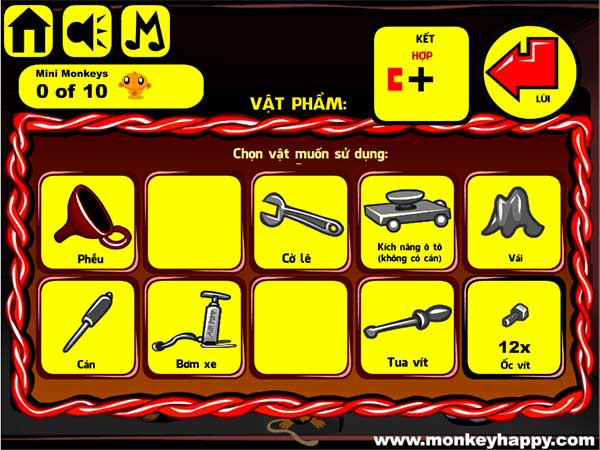 Các vật đã thu được