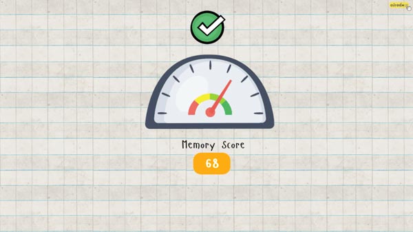 Mỗi câu hỏi sẽ là 1 cấp độ về khả năng tư duy, logic, trí nhớ, sự tập trung...