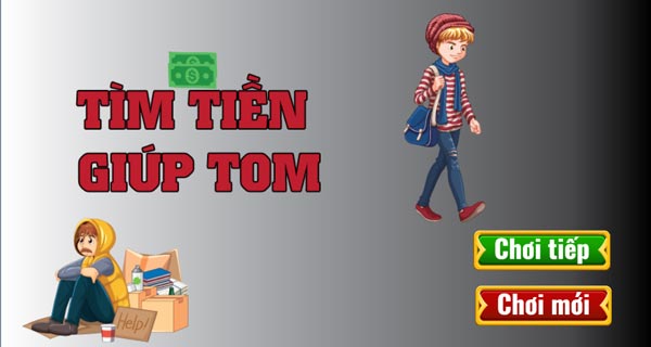 Chơi game Tìm tiền giúp Tom - GameVui