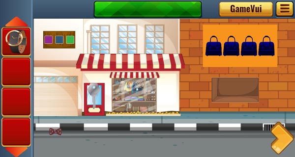 Kéo thả chìa khóa vào cánh cửa ra vào để mở