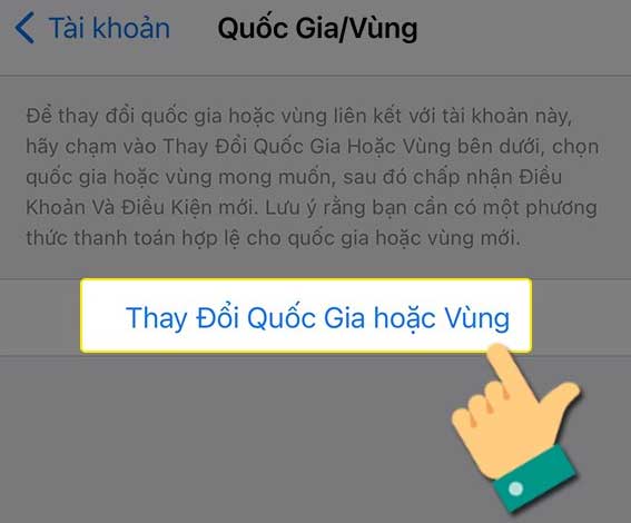 Thay đổi quốc gia/vùng