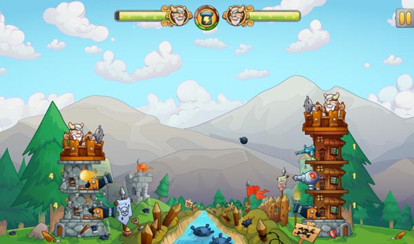 Chọn tầng tháp của bạn và tấn công vào vị trí chỉ định của địch