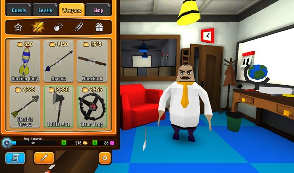 Rất nhiều loại vũ khí, vật phẩm, dụng cụ đang chờ bạn mở khóa trong Shop cửa hàng