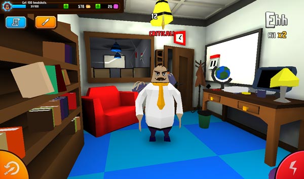 Liên tục ném thật nhiều đồ vật, vật phẩm vào ông Sếp già