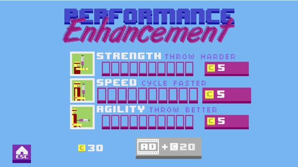 Nâng cấp chỉ số cho vận động viên