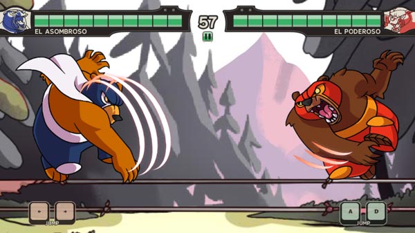 Điều khiển đấu sĩ Gấu nhảy tung chiêu hoặc né đòn