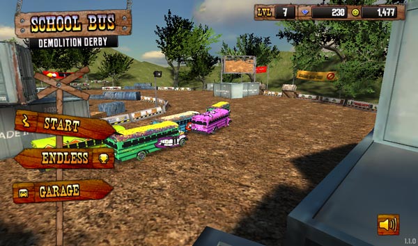 Chơi game Đua xe Bus đâm nhau - GameVui