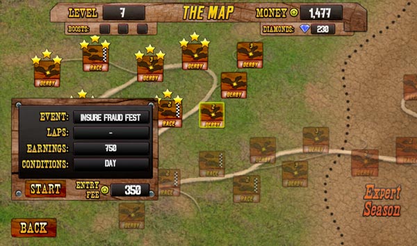 Bản đồ cấp độ và các chế độ so tài