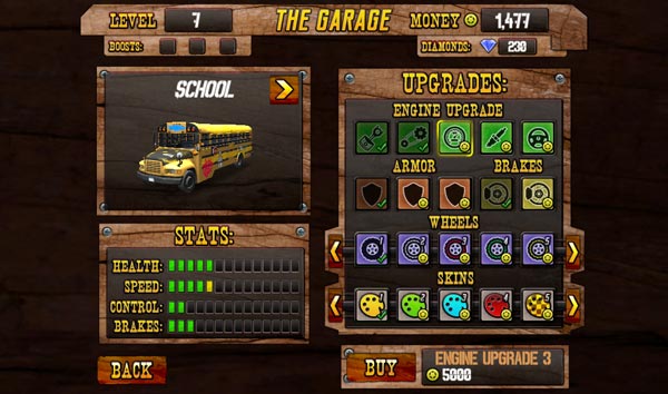 Nâng cấp trang bị cho xe Bus nếu có đủ tiền