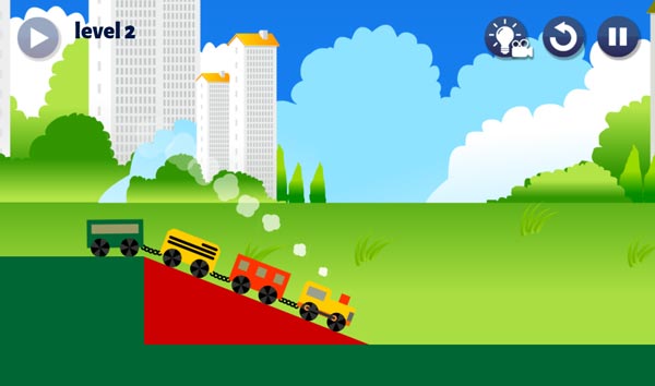 Kéo và đặt những miếng tam giác, chữ nhật... màu đỏ đặt vào vị trí hợp lý