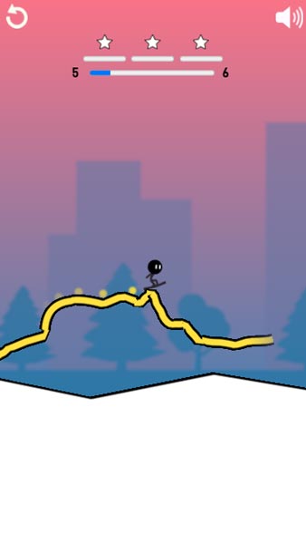 Vẽ ra đường nối liền để giúp người que Stickman trượt ván