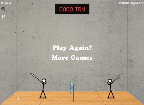 Đánh bại hoặc bị đánh bại trong trò chơi Người que cầu lông