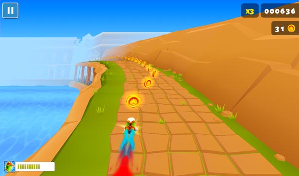 Sử dụng Jetpack để thu thập xu vàng