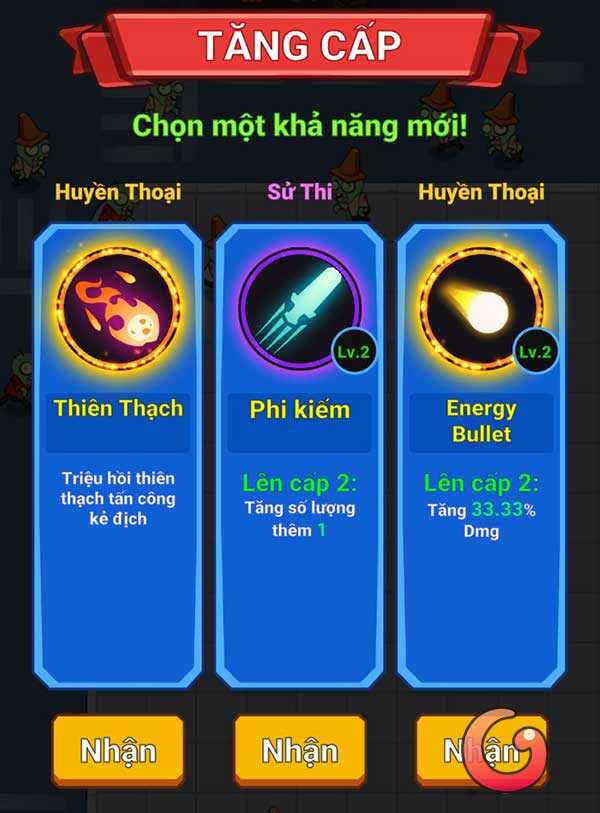 Nâng cấp kĩ năng chiến đấu