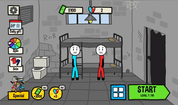 Chơi game Người que trốn thoát 2 - GameVui