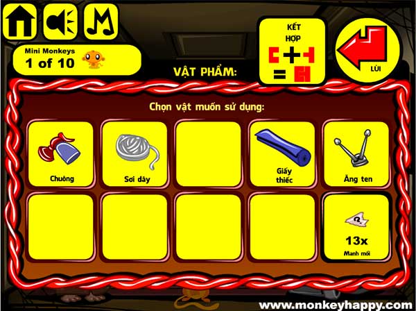 Các vật đã thu được