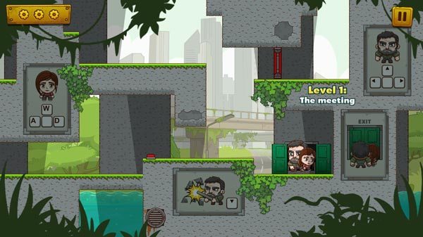 Cùng đưa 2 nhân vật thu thập những bánh răng và trở về cửa